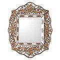 Glass Cedar Wood 'White Innocence' Mirror (Peru)