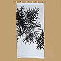 White Cotton 'Black Bamboo' Curtain (47.2 in. x 90.6 in.) (Indonesia)