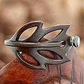 Handcrafted Leather 'Autumn Leaf' Wrap Bracelet (Indonesia)