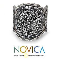 Sterling Silver 'Hill Tribe Moon' Ring (Thailand)