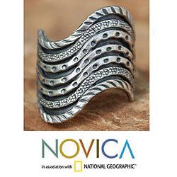 Silver 'Hmong Rivers' Ring (Thailand)