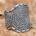 Sterling Silver 'Hill Tribe Moon' Ring (Thailand)