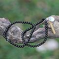Set of 2 Sterling Silver 'Believe' Black Agate Bracelets (Indonesia)
