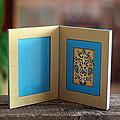 Cotton and Wood 'Turquoise Tree of Life' Photo Frame (India)