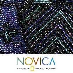 Polyester 'Island Nights' Beaded Shoulder Bag (Indonesia)