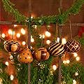 Set of 5 Dried Mate Gourd 'Surprises' Ornaments (Peru)