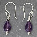 Sterling Silver 'Jagannath Mystique' Amethyst Dangle Earrings (India)