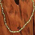 Sterling Silver 'Promise' Peridot and Pearl Necklace (4 mm) (India)
