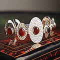 Sterling Silver 'Crimson Heart' Carnelian Link Bracelet (Mexico)