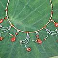 Stainless Steel 'Jungle Dancer' Carnelian Necklace (Thailand)