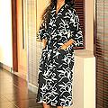 Cotton 'Midnight Ginger' Batik Robe (Indonesia)