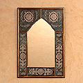 Reverse Painted Glass 'Sky Blossoms' Mirror (Peru)