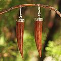 Sterling Silver 'All About Luck' Mango Wood Earrings (Thailand)
