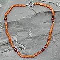 Sterling Silver 'Rajasthan Summer' Carnelian Necklace (India)