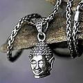 Sterling Silver Men's 'Smiling Buddha' Necklace (Indonesia)