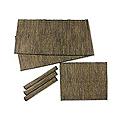 Set of 4 Natural Fibers 'Nature of Black' Runner Placemats (Indonesia)