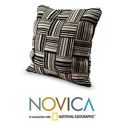 Cotton 'Antigua Parallels' Cushion Cover (Guatemala)