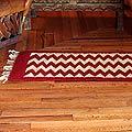 Mex Wool 'Path of Fire' Zapotec Rug (2x3.5) (Mexico)