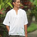 Men's Cotton 'Bamboo Jungle' Shirt (Indonesia)