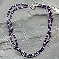 Sterling Silver 'Agra Lilac' Amethyst Necklace (India)