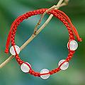 Chalcedony 'Peace and Good Fortune' Macrame Bracelet (India)
