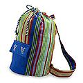Cotton 'Summer Herons' Medium Backpack Bag (Guatemala)