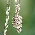 Sterling Silver 'Regal Ganesha' Necklace (India)