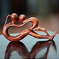 Handcrafted Suar Wood 'Endless Love' Sculpture (Indonesia)