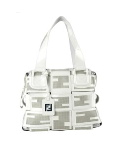 Fendi Patent Leather Woven Perforated Tote (Open Box)