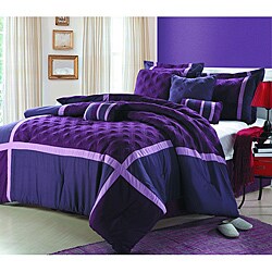 Plum Oversized 8-piece Comforter Set