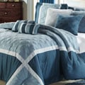 Quincy Blue 12-piece Bed in a Bag with Sheet Set