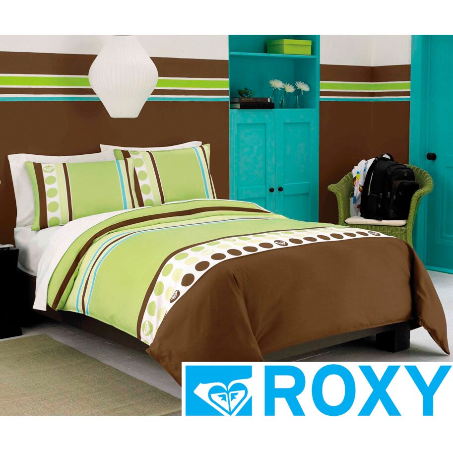 Roxy Kelly Colorblock 3piece Comforter Set Overstock Shopping The