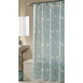 Savannah Blue Fabric Shower Curtain with Hooks