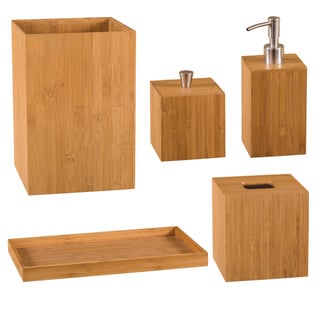 Seville Classics 5-piece Bamboo Bath and Vanity Set