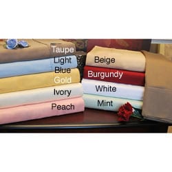 Egyptian Cotton 300 Thread Count Queen Waterbed Solid Sheet Set