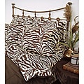 Scent Sation Wildlife Brown Zebra Queen-size Sheet Set