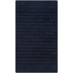 Spa 2400 Gram Stripes Navy Bath Mats (Set of 2)