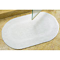Spa Collection White Non-slip Oval 2400-Gram Bath Mats (Set of 2)