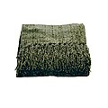 Susan Luxury Basil Chenille Throw with Fringe