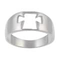 Sterling Silver Cut-out Cross Ring