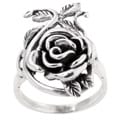 Sterling Silver Rose Ring
