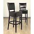 Wasatch Black Leather Barstools (Set of 2)