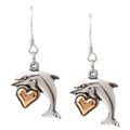 14kt Gold over Sterling Silver Dolphin Earrings