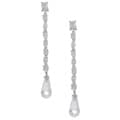 Icz Stonez Sterling Silver CZ Briolette Teardrop Dangle Earring