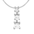 Tressa Sterling Silver CZ Past Present Future Pendant
