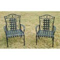 Iron Lattice Lawn Chairs (Set of 2)