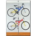 Q-Rak Black Chrome Dual Ceiling to Floor Bike Rack and Storage System