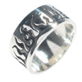 Sterling Silver Flame Band
