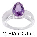 Glitzy Rocks Sterling Silver Genuine Gemstone Ring