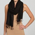 Himalaya Trading Co. Black Pashmina and Silk Shawl
